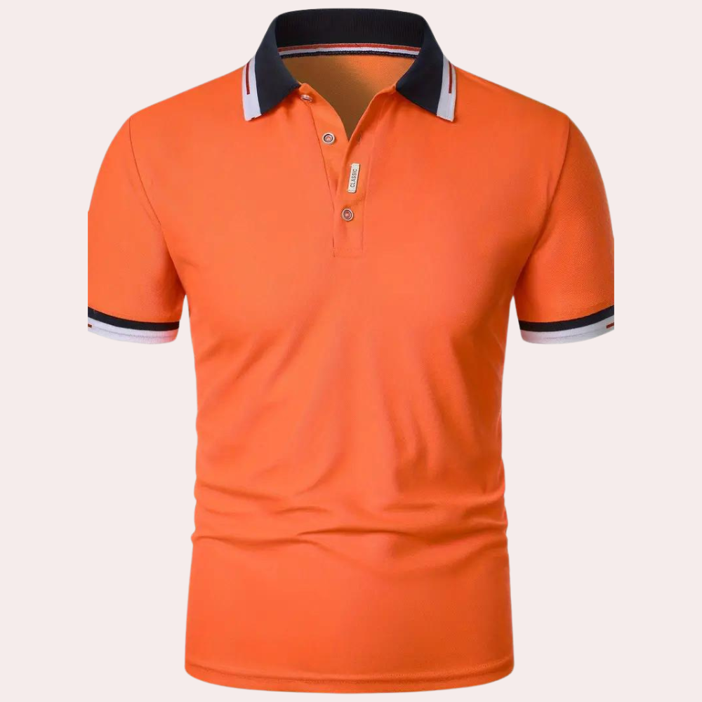 Herren Polohemd, Bequemer Fit, Atmungsaktives Poloshirt Langarm für Freizeit und Sport-3