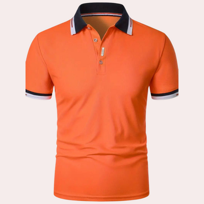 Herren Polohemd, Bequemer Fit, Atmungsaktives Poloshirt Langarm für Freizeit und Sport-3