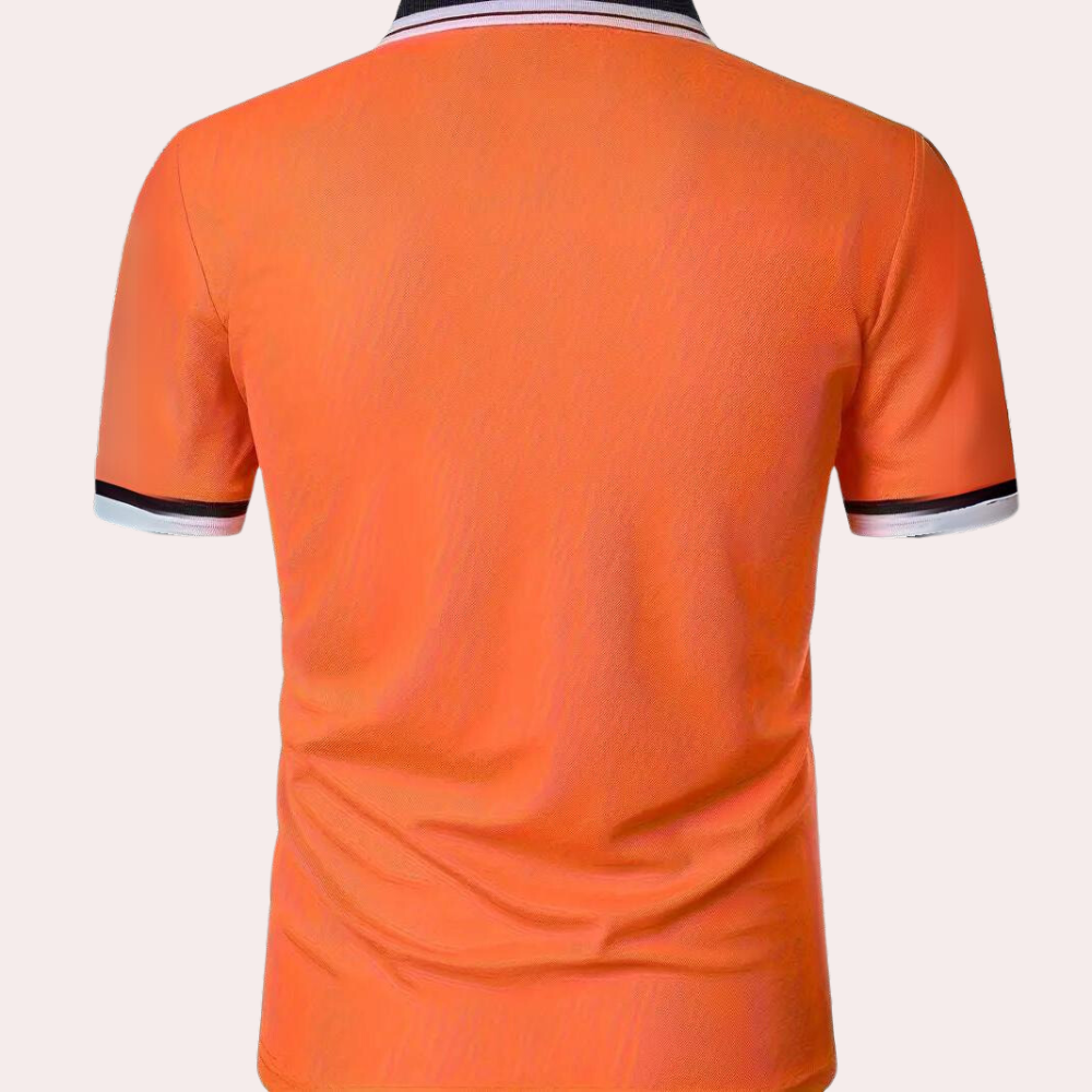 Herren Polohemd, Bequemer Fit, Atmungsaktives Poloshirt Langarm für Freizeit und Sport-4