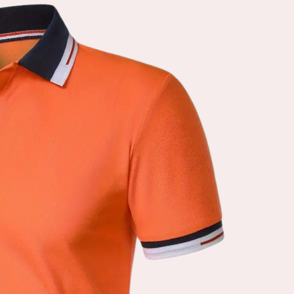 Herren Polohemd, Bequemer Fit, Atmungsaktives Poloshirt Langarm für Freizeit und Sport-6