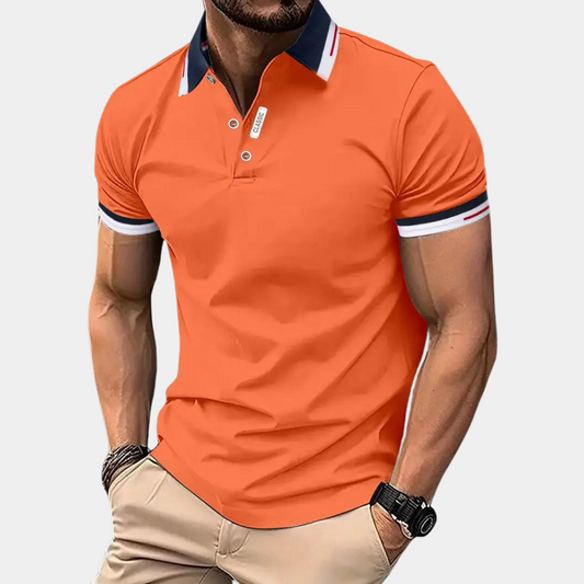 Herren Polohemd, Bequemer Fit, Atmungsaktives Poloshirt Langarm für Freizeit und Sport-1