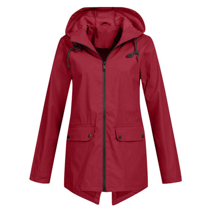 Women’s Hooded Waterproof Jacket Lightweight Windbreaker