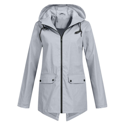 Women’s Hooded Waterproof Jacket Lightweight Windbreaker