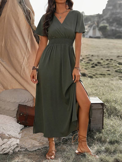 Festliches Damenkleid mit Bubikragen – leichtes, atmungsaktives Material, ideal für Hochzeitsgäste oder besondere Anlässe 4
