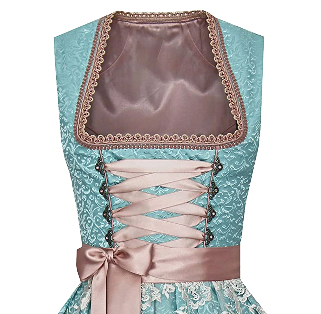 Figurschmeichelnde Damen Tracht – strapazierfähig, mit Bluse und Schürze, für festliche Anlässe 1