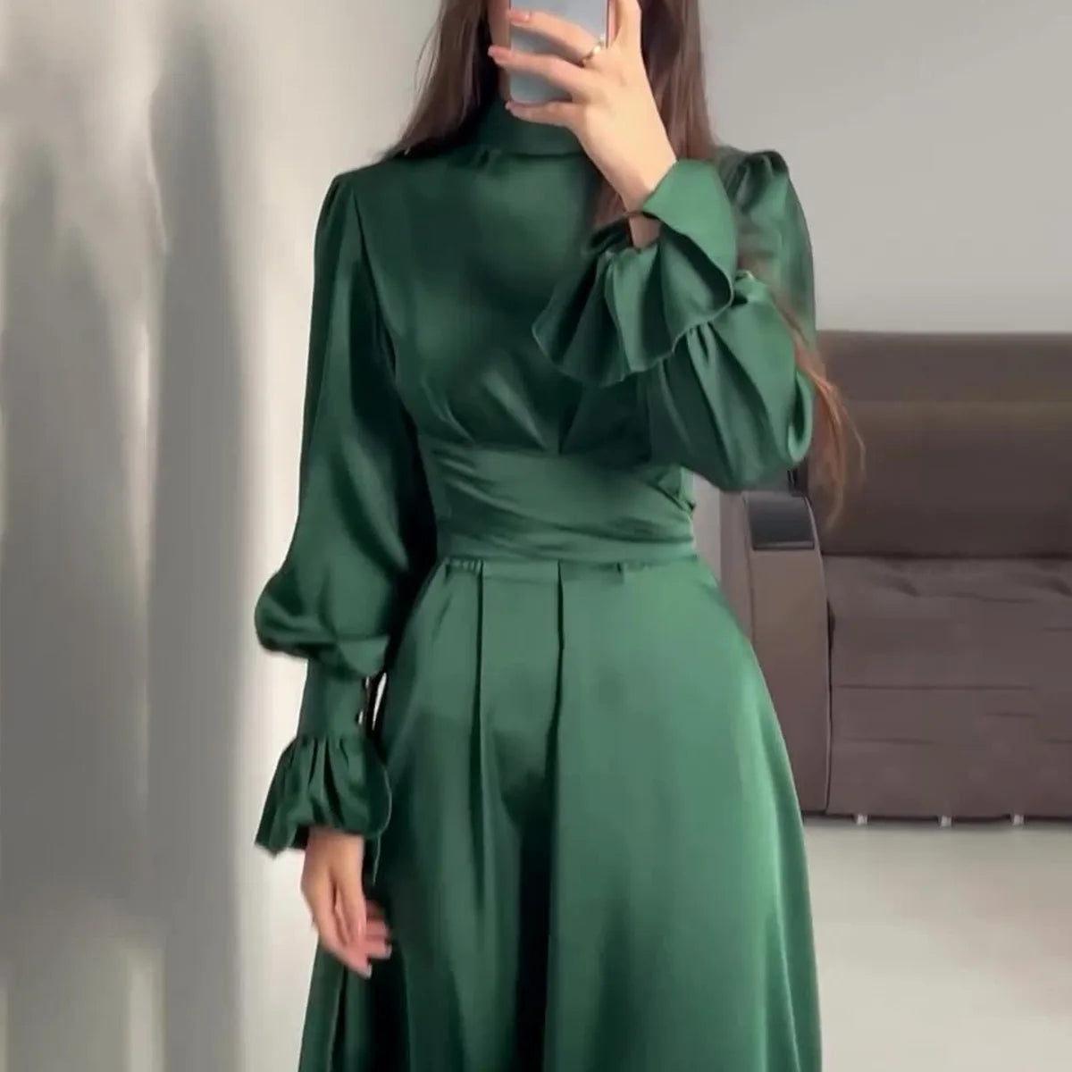 Fließendes Damen Abendkleid – taillierte Passform, hochwertiges Polyester, für Hochzeiten und formelle Anlässe 1