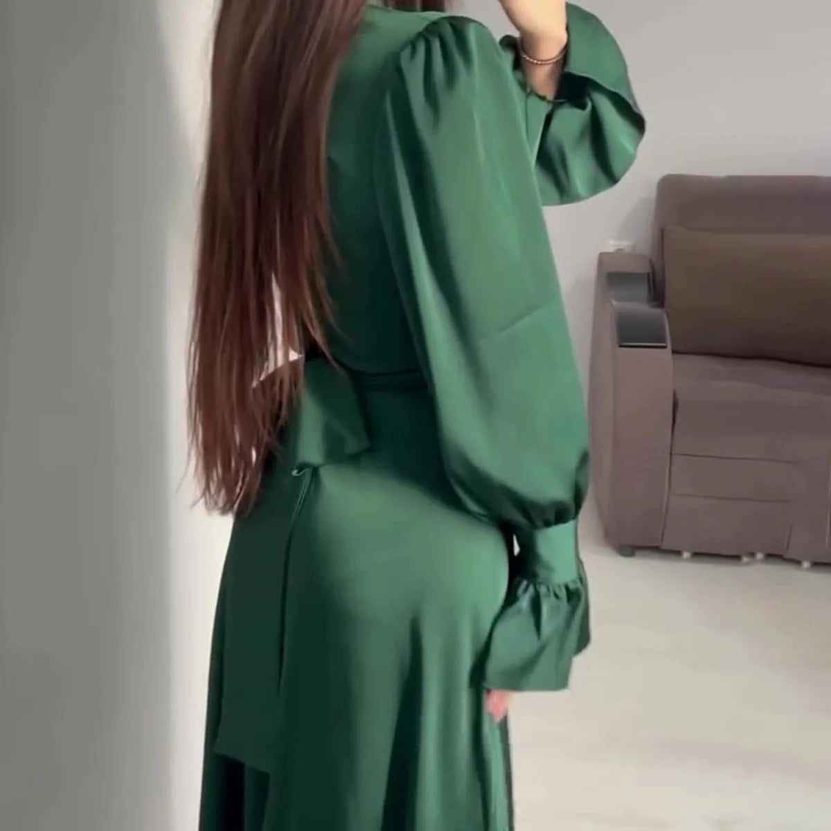 Fließendes Damen Abendkleid – taillierte Passform, hochwertiges Polyester, für Hochzeiten und formelle Anlässe 2