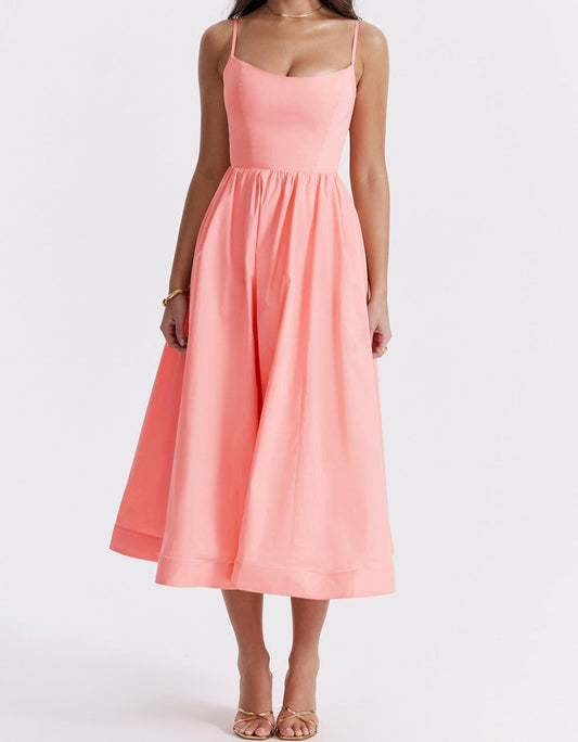 Fließendes Damen Kleid – ärmellos A-Linie, hochwertiger Stoff, für besondere Anlässe 0