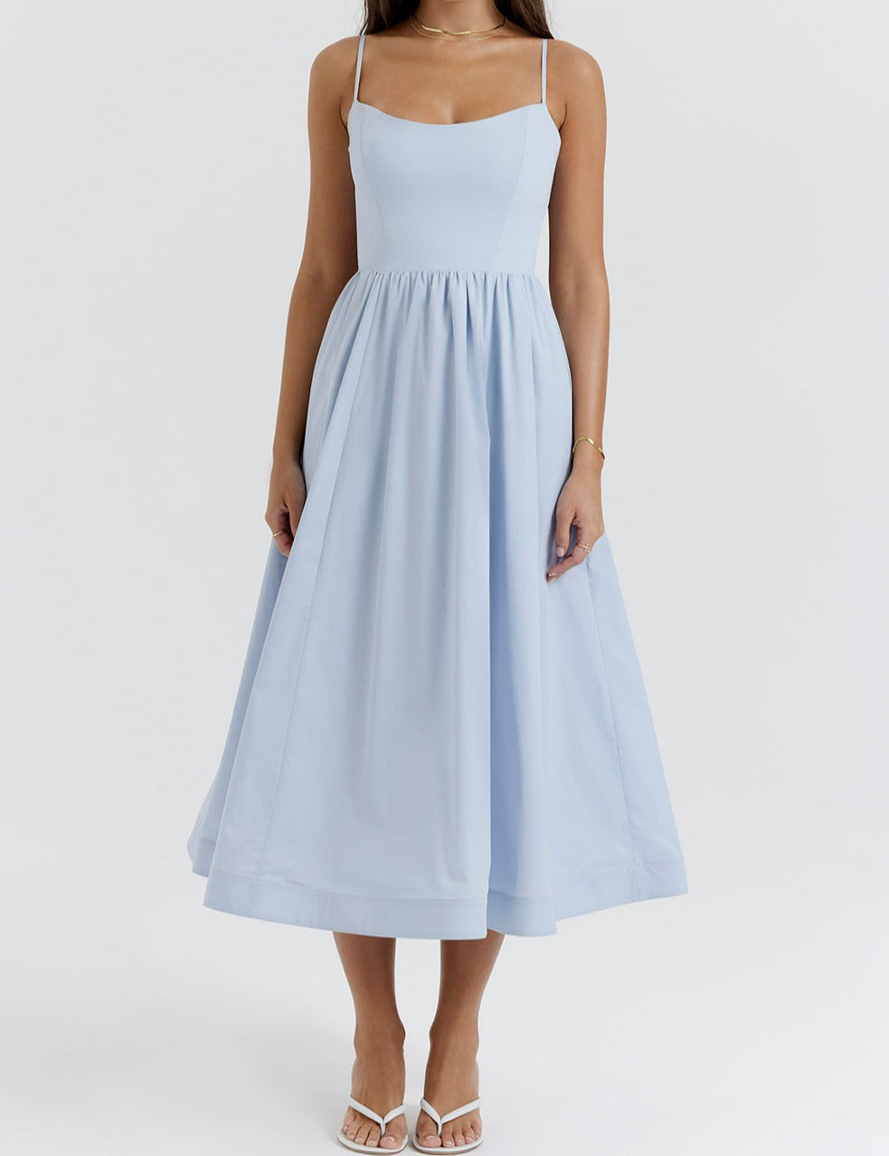 Fließendes Damen Kleid – ärmellos A-Linie, hochwertiger Stoff, für besondere Anlässe 10