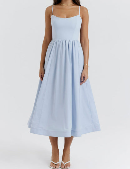 Fließendes Damen Kleid – ärmellos A-Linie, hochwertiger Stoff, für besondere Anlässe 10