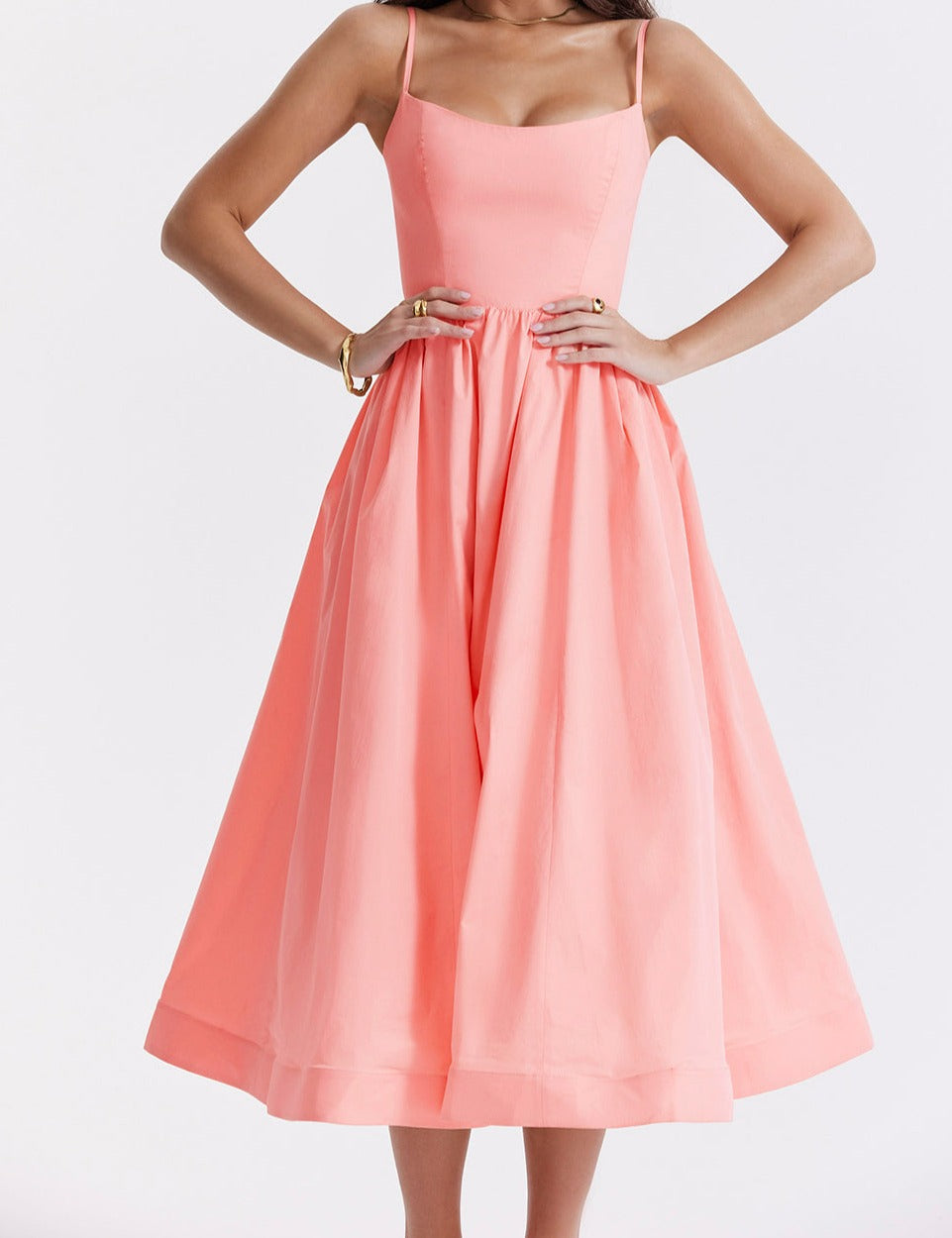 Fließendes Damen Kleid – ärmellos A-Linie, hochwertiger Stoff, für besondere Anlässe 5