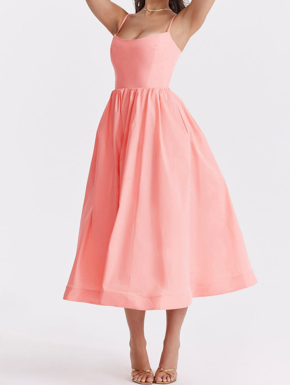 Fließendes Damen Kleid – ärmellos A-Linie, hochwertiger Stoff, für besondere Anlässe 6