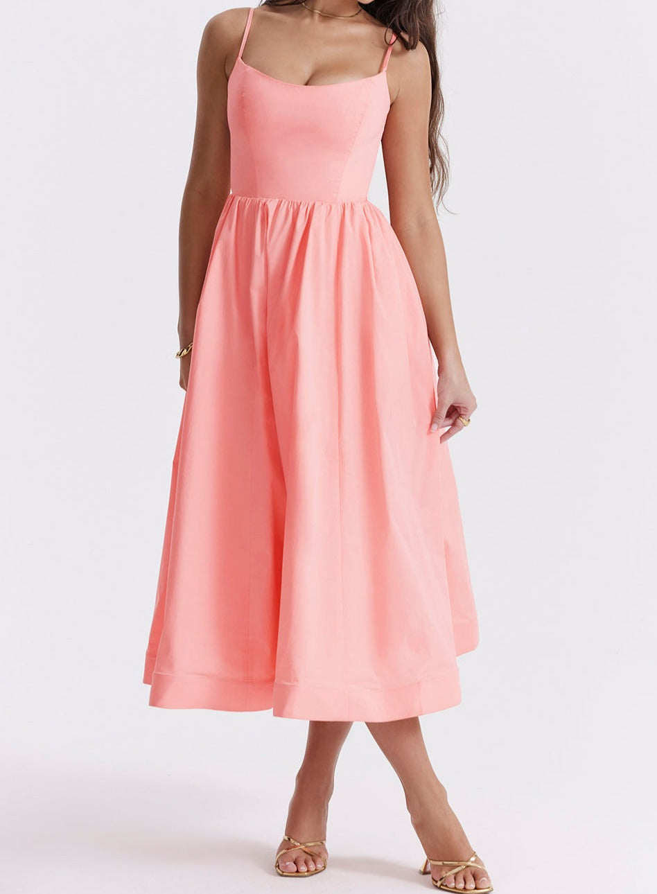 Fließendes Damen Kleid – ärmellos A-Linie, hochwertiger Stoff, für besondere Anlässe 8