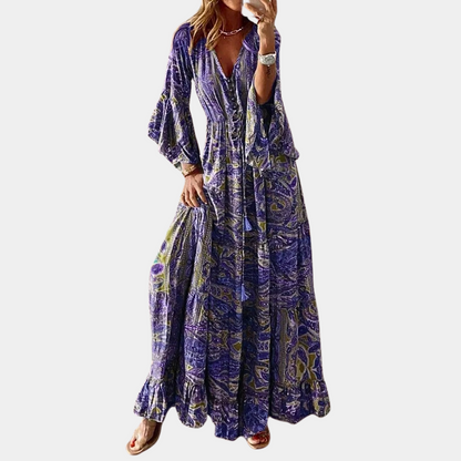 Fließendes damenkleid – figurbetont im Boho-Stil, hochwertiger Polyester, für festliche Anlässe 4