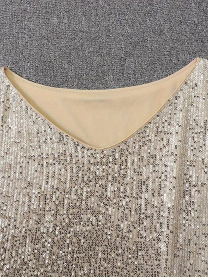 Glitzerndes Damen Paillettenkleid – ärmellos, hochwertig, für Partys und festliche Anlässe 8