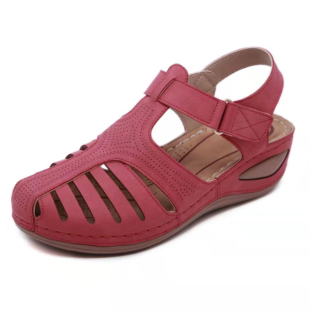 Orthopädische Ledersandalen Damen – Fußschmerzlinderung, Verstellbare Gurte, Komfortable Passform, Sommerschuhe Damen