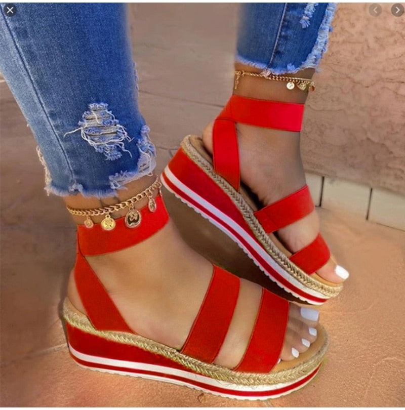 Variant image for Damen Sandalen Gurtkreuzkeil, Atmungsaktiv und Komfortabel, Sommerschuhe für Freizeitaktivitäten-10