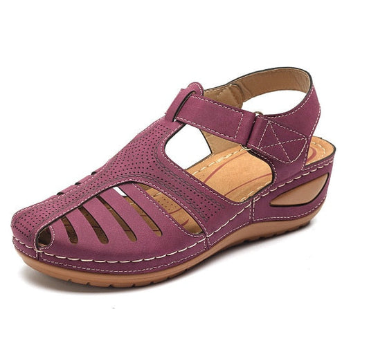 Orthopädische Ledersandalen Damen – Fußschmerzlinderung, Verstellbare Gurte, Komfortable Passform, Sommerschuhe Damen