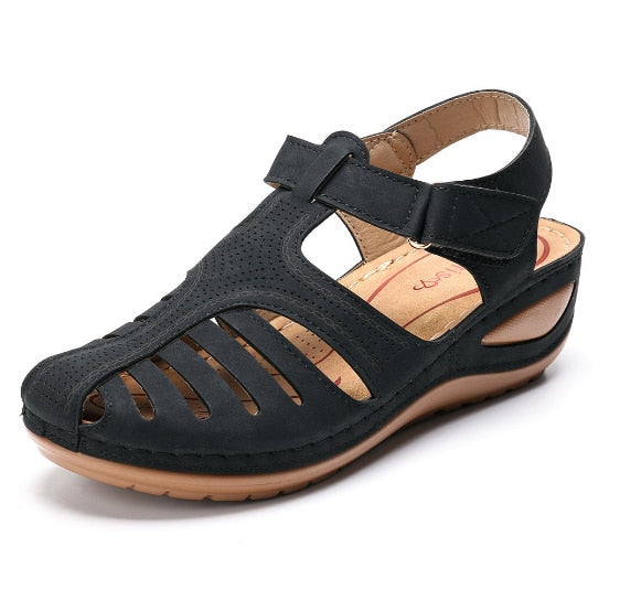 Variant image for Orthopädische Ledersandalen Damen – Fußschmerzlinderung, Verstellbare Gurte, Komfortable Passform, Sommerschuhe Damen-37