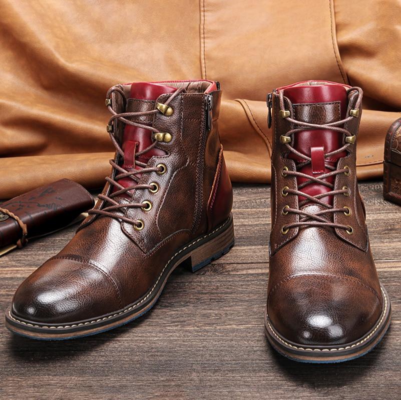 Herren-Oxford-Stiefel Aus Atmungsaktivem Synthetischem Material Mit Anti-Schlupf-Gummi-Sohle-3