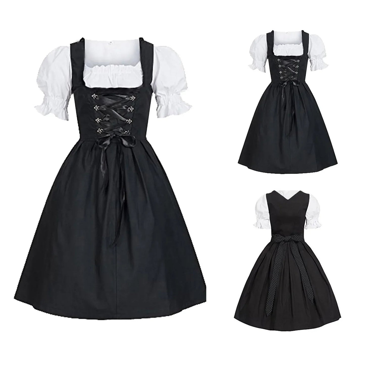 Hochwertiges Damen Trachtenkleid – traditionelle Schürze, strapazierfähig, für Oktoberfest 2