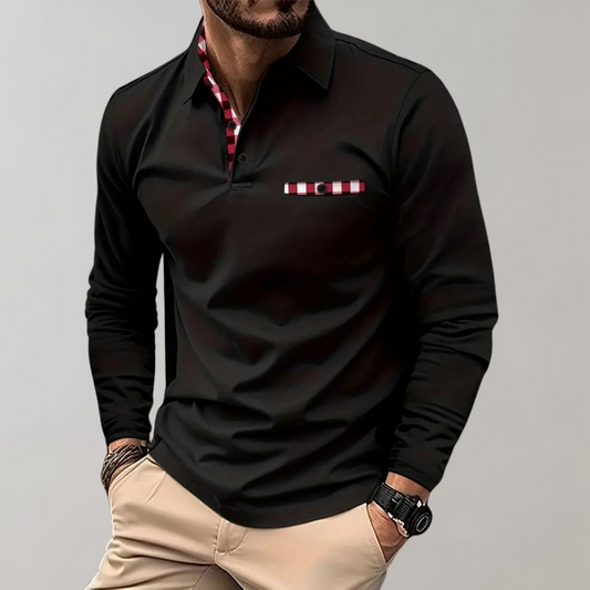 Hochwertiges Herren-Polo-Shirt – Langarm, atmungsaktiv, für Sommer 0