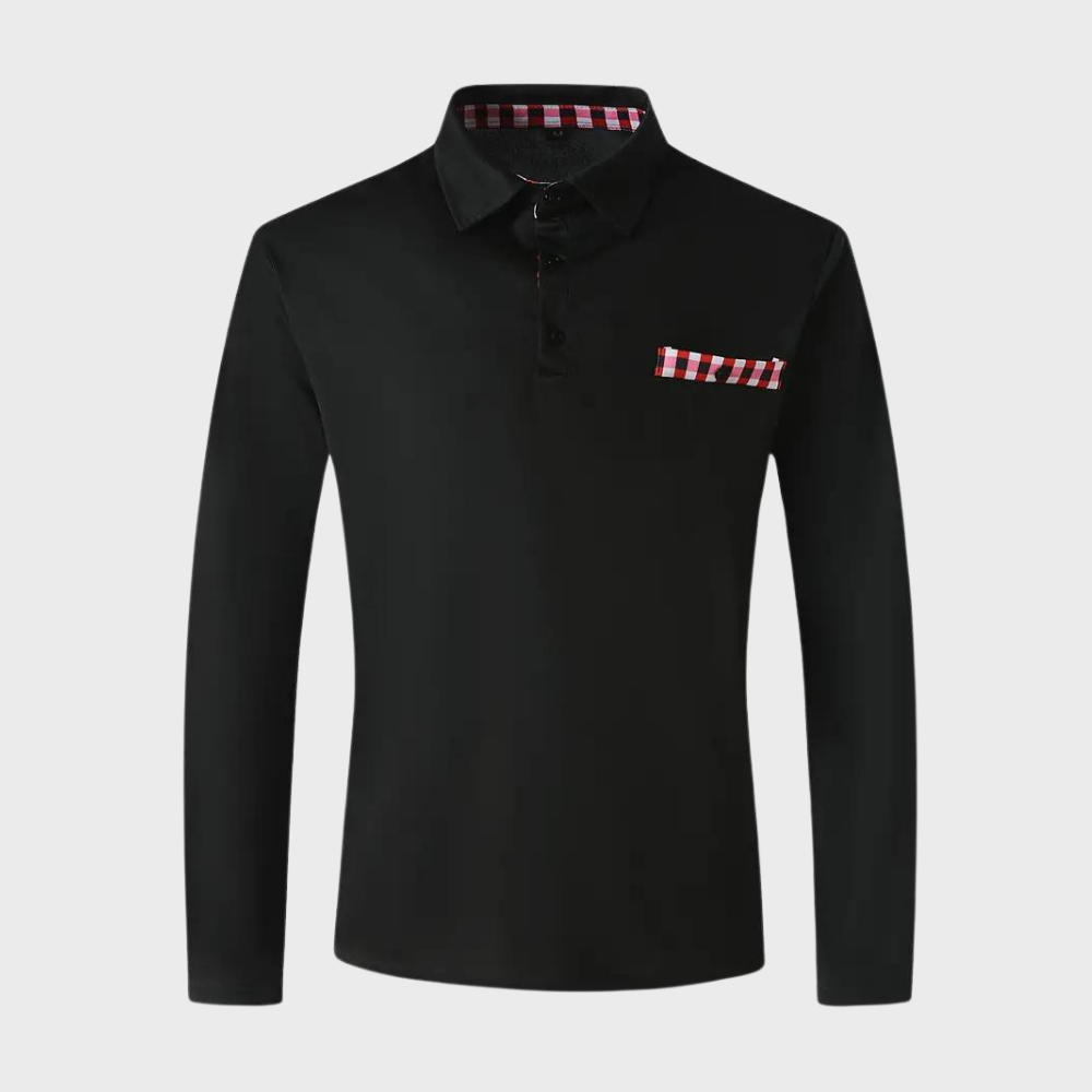 Hochwertiges Herren-Polo-Shirt – Langarm, atmungsaktiv, für Sommer 1
