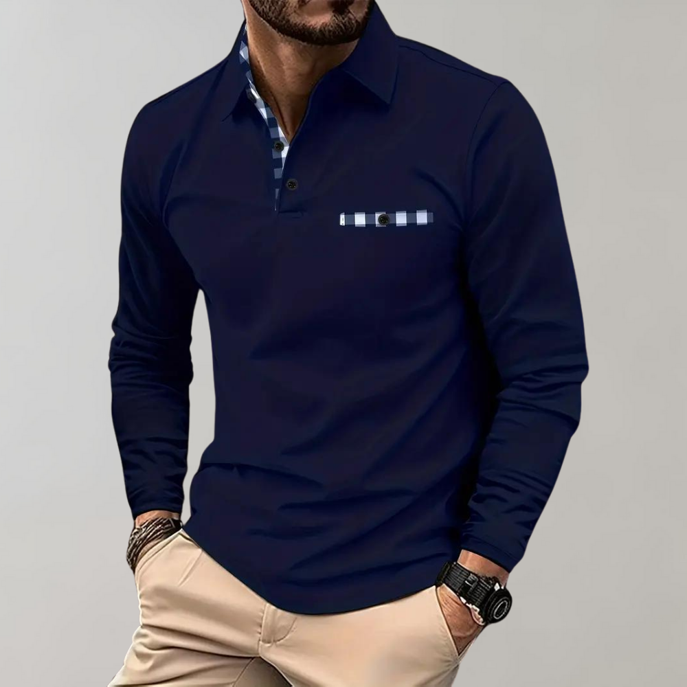 Hochwertiges Herren-Polo-Shirt – Langarm, atmungsaktiv, für Sommer 5