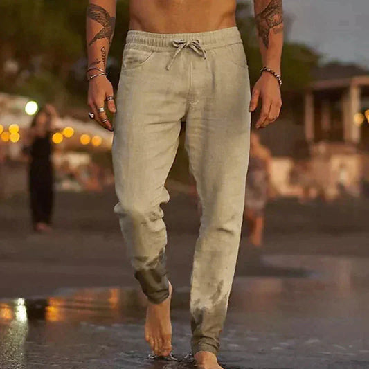 Lässige Baumwoll-Sommerhosen Herren, Atmungsaktive Hosen für Entspannten Stil, Komfortable Hosen Herren-1