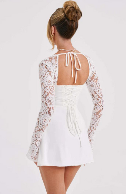 Elegantes Spitzen-Mini-Kleid für Damen, Festliche Kleider, Ideal für Hochzeitsgast und Sommerveranstaltungen