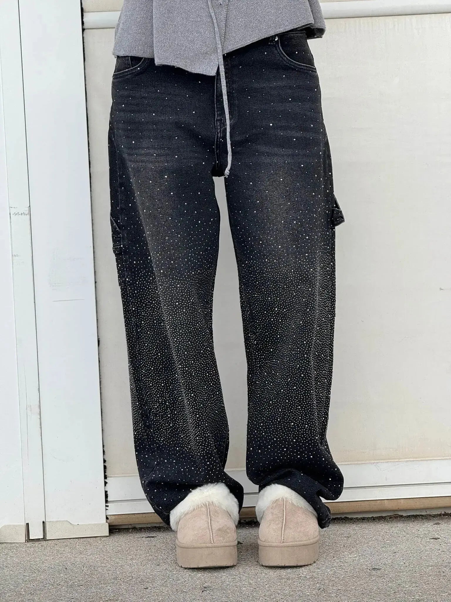 Variant image for Entspannte Jeans Damen Mit Strassverzierungen Für Lässigen Glamour-7