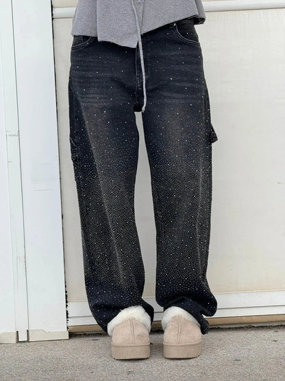 Variant image for Entspannte Jeans Damen Mit Strassverzierungen Für Lässigen Glamour-7