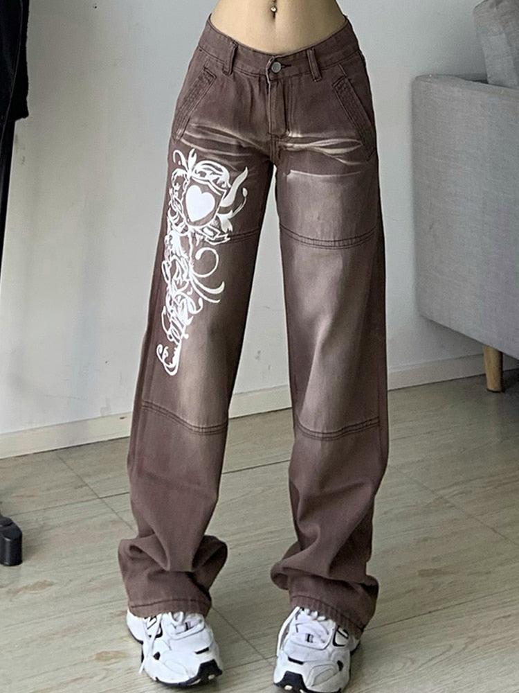 Variant image for Damenbaggy Low-Rise Jeans, Y2K Vintage Jeans mit Komfort, Freizeitstil, mehrere Wäsche erhältlich, Jeans Damen-3