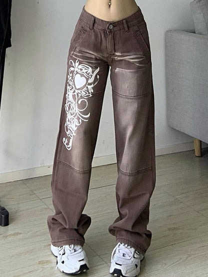Variant image for Damenbaggy Low-Rise Jeans, Y2K Vintage Jeans mit Komfort, Freizeitstil, mehrere Wäsche erhältlich, Jeans Damen-3
