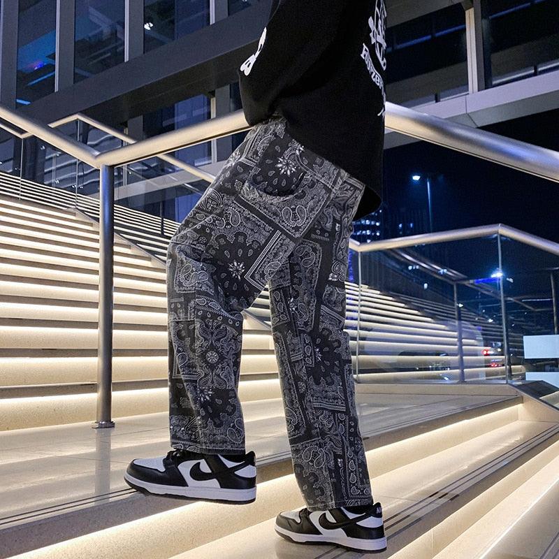 Bandana-Jeans Damen Mit Einzigartigen Drucken Für Stilvolle Urban Wear-4