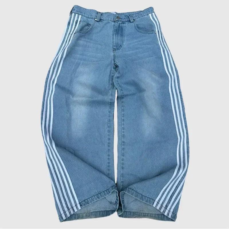 Weitbeinjeans Mit Gesticktem Kreuzdesign, Unisex Y2K-Stil, Bequeme Baggy-Passform, Größen Bis 3XL-5