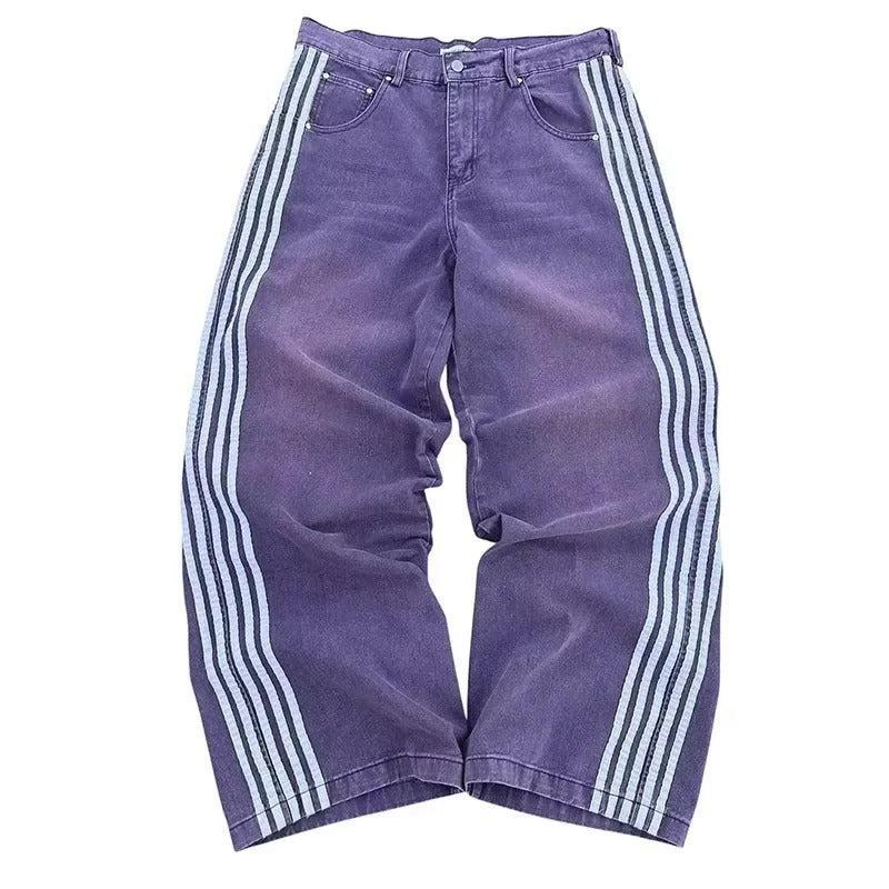 Weitbeinjeans Mit Gesticktem Kreuzdesign, Unisex Y2K-Stil, Bequeme Baggy-Passform, Größen Bis 3XL-6