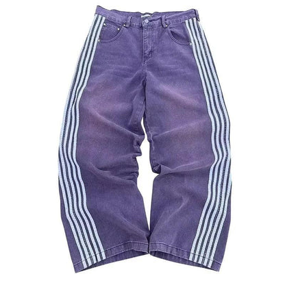 Variant image for Weitbeinjeans Mit Gesticktem Kreuzdesign, Unisex Y2K-Stil, Bequeme Baggy-Passform, Größen Bis 3XL-21