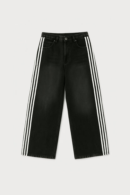 Weitbeinjeans Mit Gesticktem Kreuzdesign, Unisex Y2K-Stil, Bequeme Baggy-Passform, Größen Bis 3XL-3