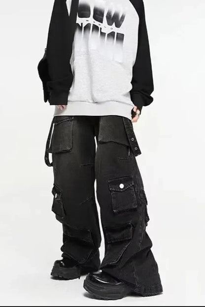 Schwarze Jeans Damen mit Anpassungsschnitt für gotische Stile und schmeichelhafte Passform-4