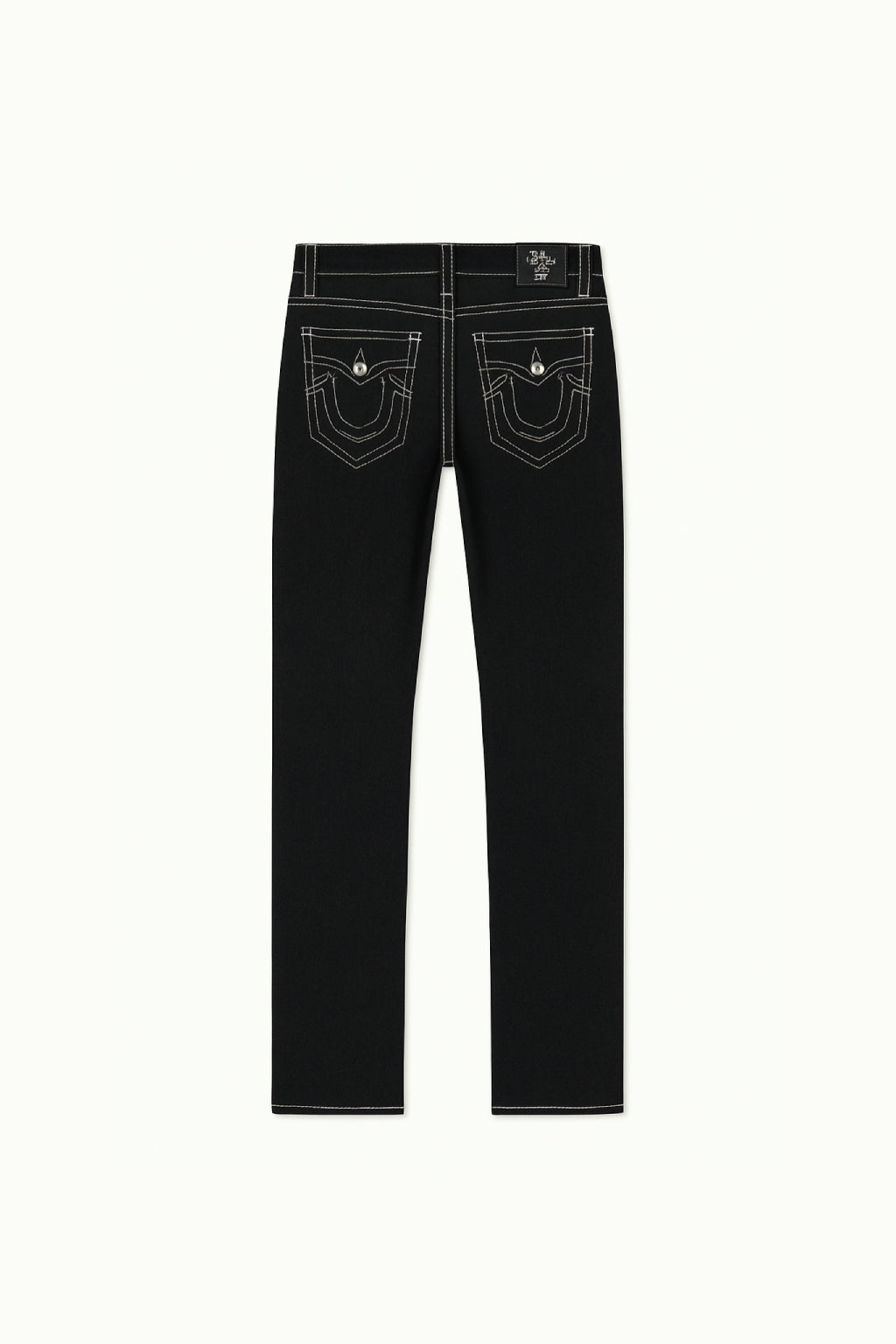 Schwarze Y2K-Jeans Damen Mit Weißen Nähten, Bequeme Passform, Reguläre Länge, Vielseitiger Stil-3