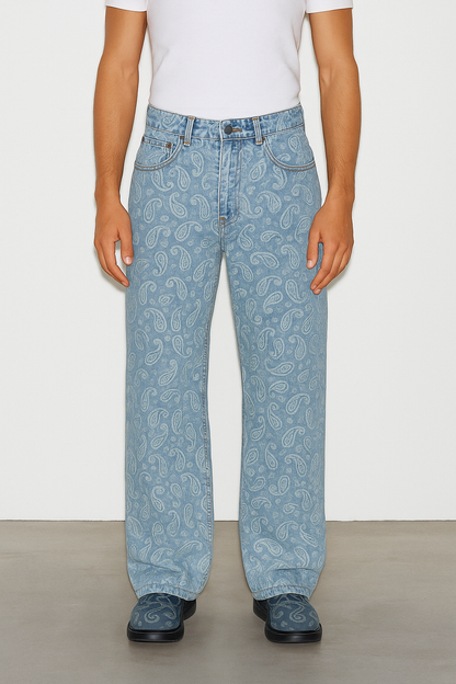 Paisley Print Herren Jeans – Bequeme Jeans Mit Eleganten Mustern In Verschiedenen Passformen-4