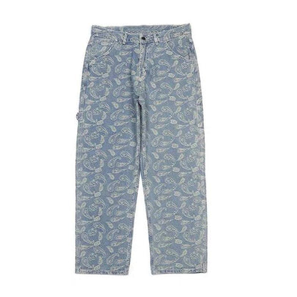 Variant image for Paisley Print Herren Jeans – Bequeme Jeans Mit Eleganten Mustern In Verschiedenen Passformen-2