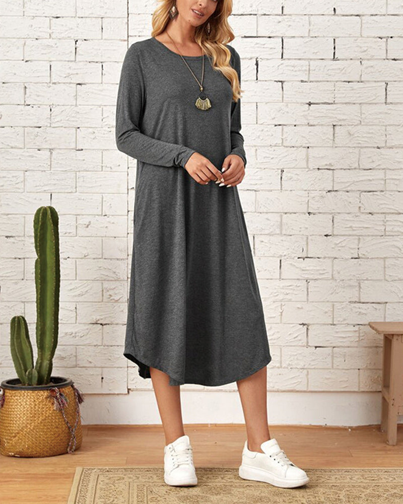 Kuscheliges und warmes Damen Winterkleid – lässiger Schnitt, weiches Material, für Herbst und Winter 11