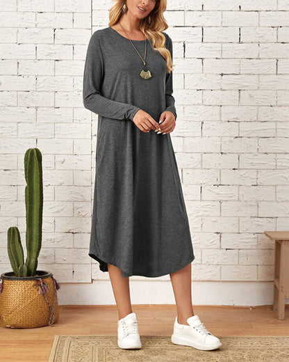 Kuscheliges und warmes Damen Winterkleid – lässiger Schnitt, weiches Material, für Herbst und Winter 11