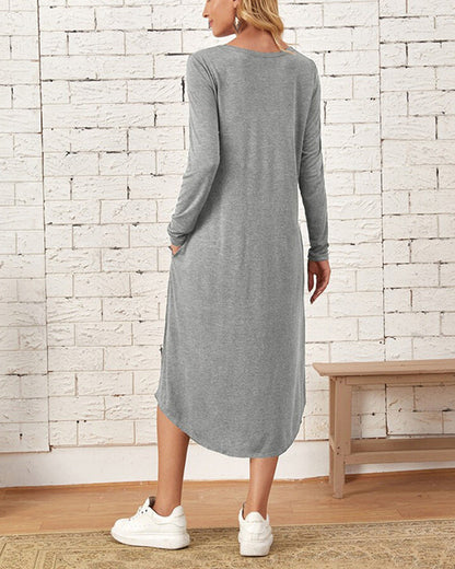 Kuscheliges und warmes Damen Winterkleid – lässiger Schnitt, weiches Material, für Herbst und Winter 2