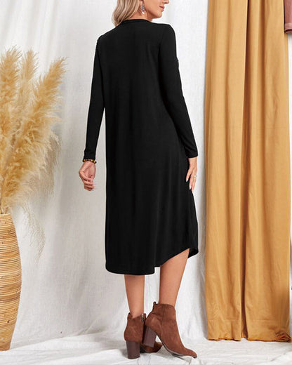 Kuscheliges und warmes Damen Winterkleid – lässiger Schnitt, weiches Material, für Herbst und Winter 6