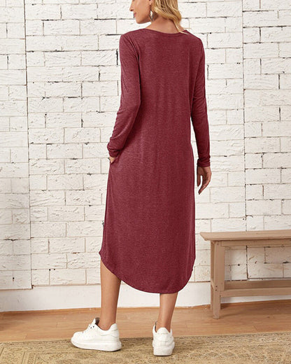 Kuscheliges und warmes Damen Winterkleid – lässiger Schnitt, weiches Material, für Herbst und Winter 7