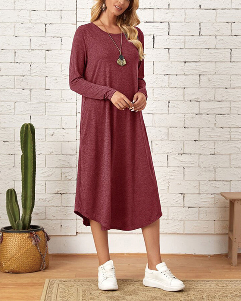Kuscheliges und warmes Damen Winterkleid – lässiger Schnitt, weiches Material, für Herbst und Winter 8