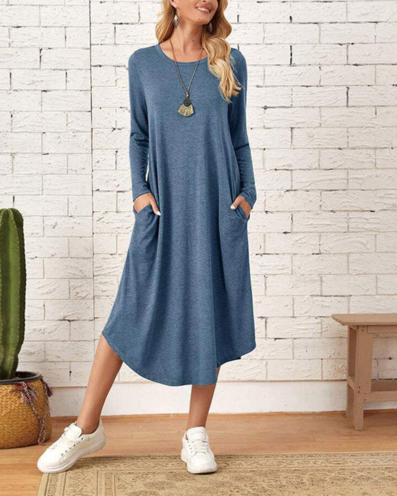 Kuscheliges und warmes Damen Winterkleid – lässiger Schnitt, weiches Material, für Herbst und Winter 9